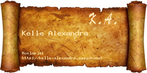 Kelle Alexandra névjegykártya